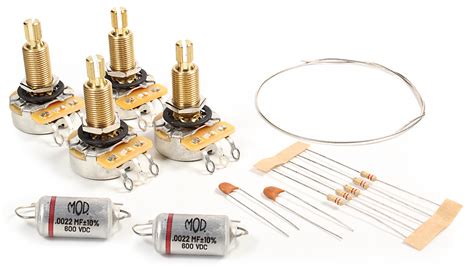 In electric guitars, the values for either of these usually is about 250k to 1 megohm. Guitar Wiring Upgrade Kit - Mod® Electronics, Long Bushing Potentiometer Les Paul | Amplified Parts