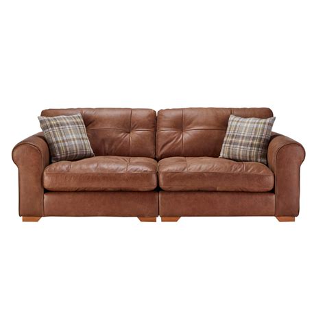 Alexander And James Pemberley Indiana Tan Leather Maxi Split Sofa