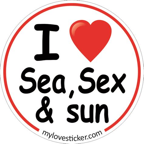 Autocollant Sticker I Love Sea Sex And Sun