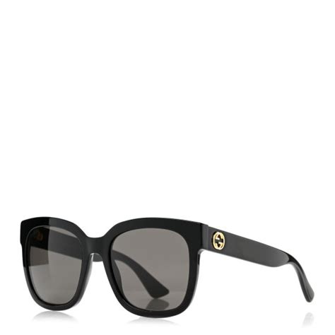 gucci acetate square frame sunglasses gg0034s black 1200921 fashionphile