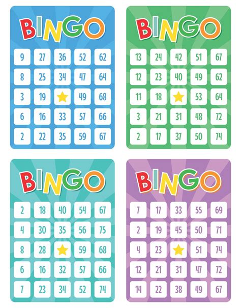 Printable Kindergarten Number Bingo Free Bingo Cards Bingo Cards To