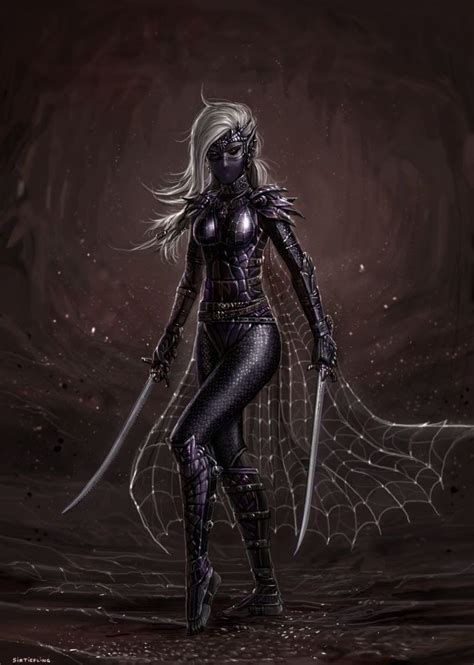 Dark Elf Assassin Dark Elf Fantasy Artwork Dungeons And Dragons Characters