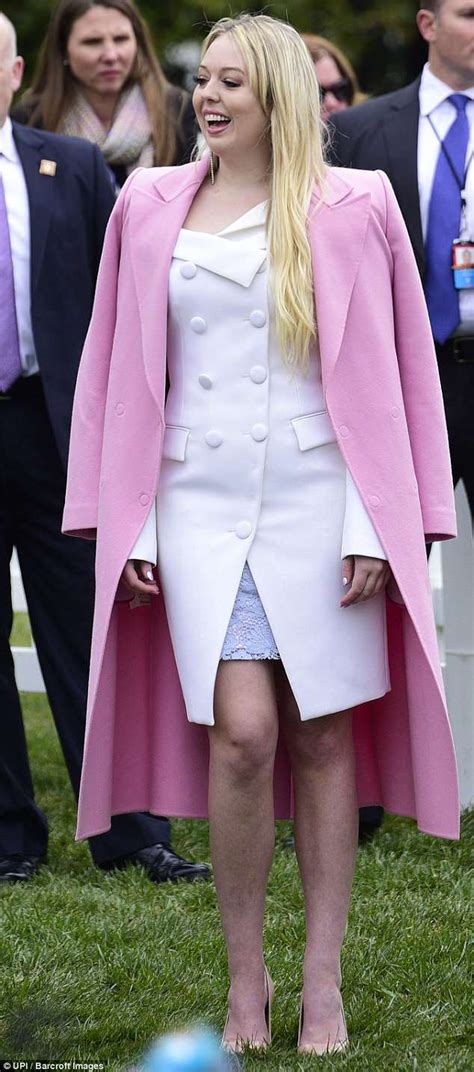 Tiffany Trump Goes The Pastel Way In A Pink Coat At The White House