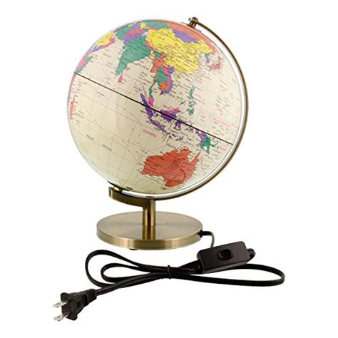 10 Inch 25cm Illuminated Premium Antique Desktop World Earth Globe