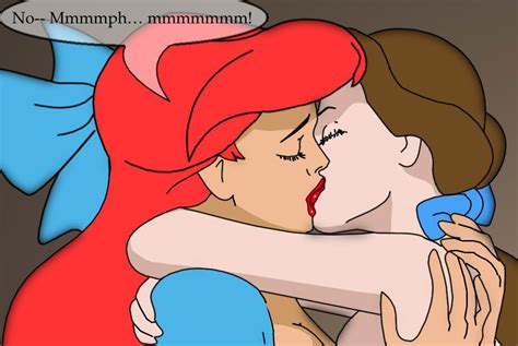 Rule 34 2girls Ariel Beauty And The Beast Belle Crossover Disney