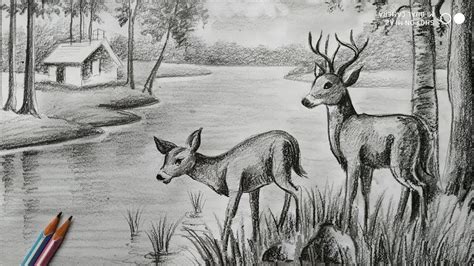 Easy Pencil Drawings Of Deer