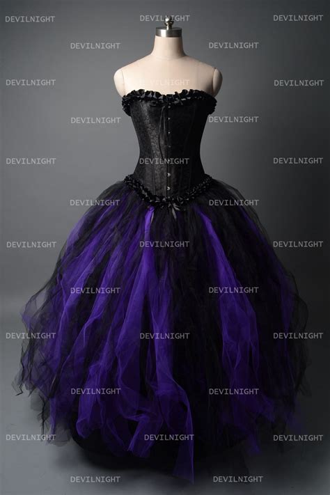 Purple Gothic Wedding Dresses