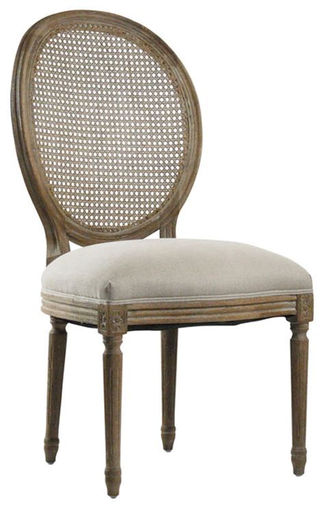 Rated 5 out of 5 stars. Medallion Side Chair With Cane Back, Gray Oak - Traditional - Dining Chairs - Other - by ...
