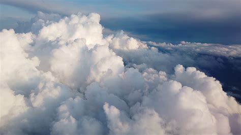 Aerial View Stunning Clouds In Soft Sunlight Stock Footage Sbv