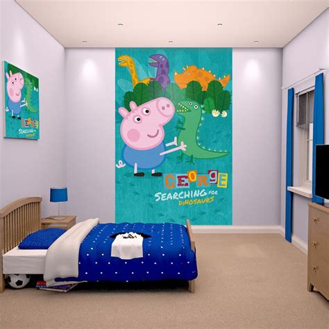 Walltastic George Pig Poster Mural Peppa Pig Wallpaper Kids Room