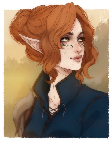 Female Elf Redhead Adventurer Character Inspiration For Dnd