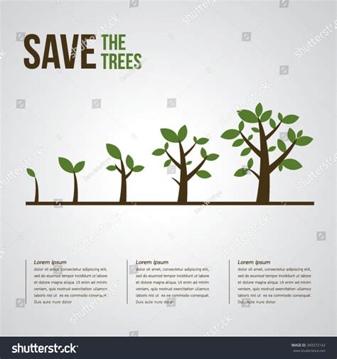 Trees Vector Illustrate Growing 349372142 Shutterstock
