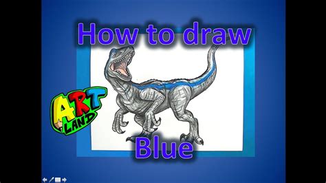 How to draw jurassic park logo как нарисовать логотип парк юрского периода. How to Draw Blue from Jurassic World - YouTube