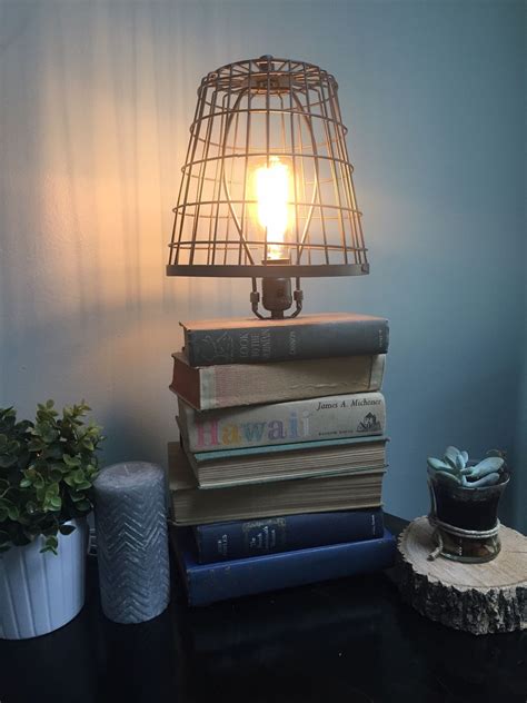 Vintage Book Lamp Repurposed Lamp Vintage Lamp Etsy Book