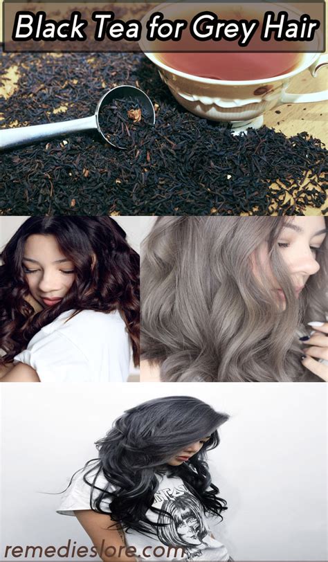 Wearing black hair with platinum highlights is a chic way to flaunt a dimensional color. Black Tea for Grey Hair - Remedies Lore