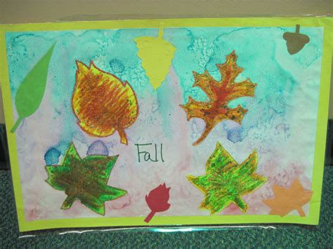 Fall Leaf Crayon Resist Watercolor Elementary Art Projects Art