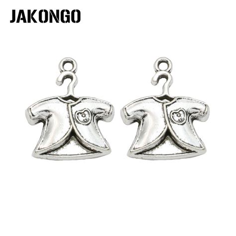 Jakongo Antique Silver Plated Clothes Coat Charms Pendant For Jewelry