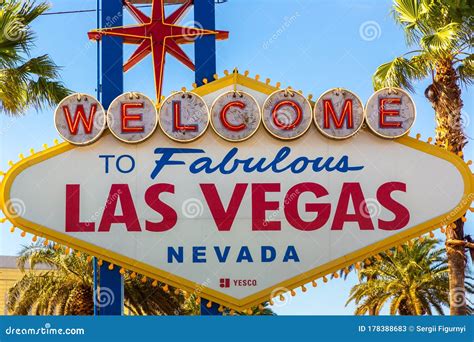 Welcome To Fabulous Las Vegas Sign Editorial Stock Photo Image Of