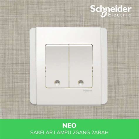 Jual Schneider Electric Neo Saklar Lampu 2 Gang 2 Arah E3032v2eg3