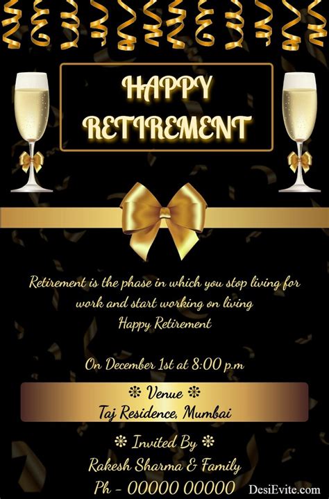 Retirement Party Invitation Ecard