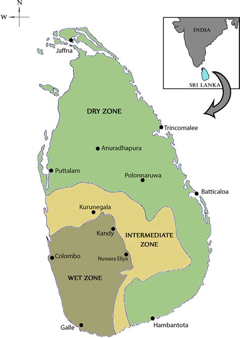 Large Scale Map Of Sri Lanka