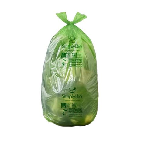 Simply Bio 13 Gal Compostable Trash Bags With Handle Eco Friendly