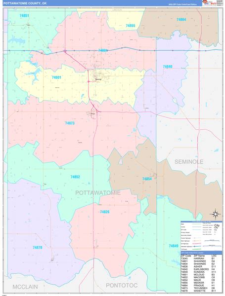 Maps Of Pottawatomie County Oklahoma