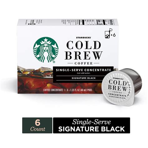 Buy Starbucks Signature Black Cold Brew Coffee Single Serve Concentrate Pods 6 Ct Online At