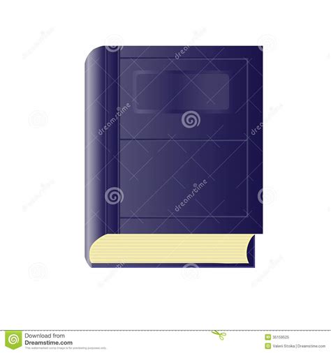 Blue Book Stock Vector Illustration Of Object Clip 35159525