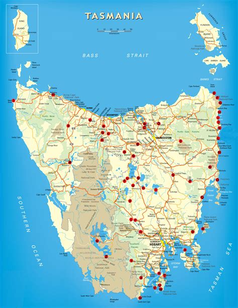 Free Camping Tasmania Map Travellingtwo Bicycle Touring Around The World