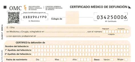 Nuevo Modelo De Certificado De Defunción Colegio Oficial Médicos De