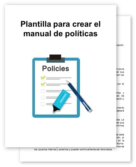 Plantilla Para Crear Manual De Pol Ticas