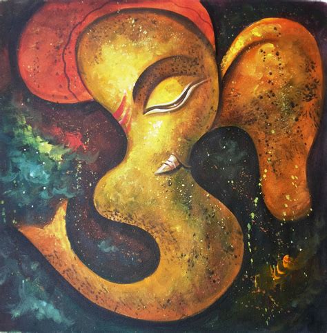 Buy Ganesha Om Handmade Painting By Pallavi Jain Codeart1229703