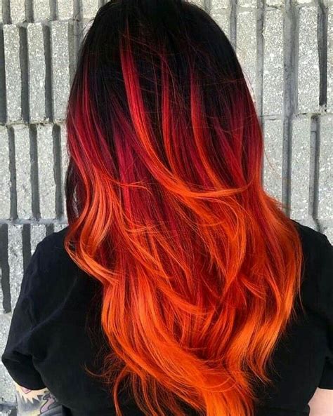 Pin By Wanderlust ~ On волосы~ Red Ombre Hair Orange Ombre Hair Red