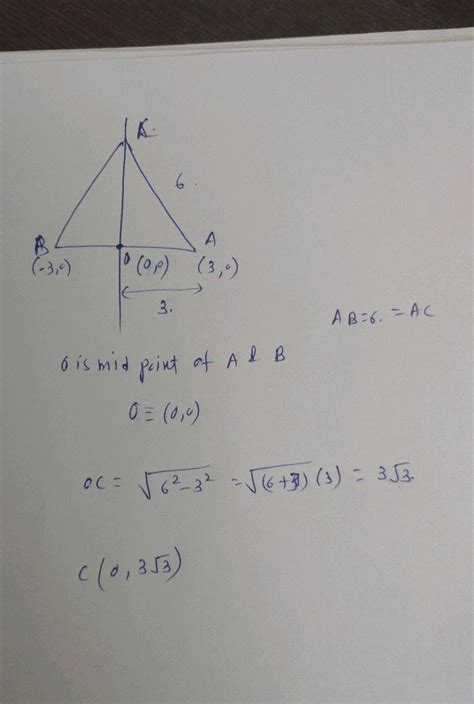 In Figure ABC Is An Equilateral Triangle With Coordinate Of B And C As B And C Find