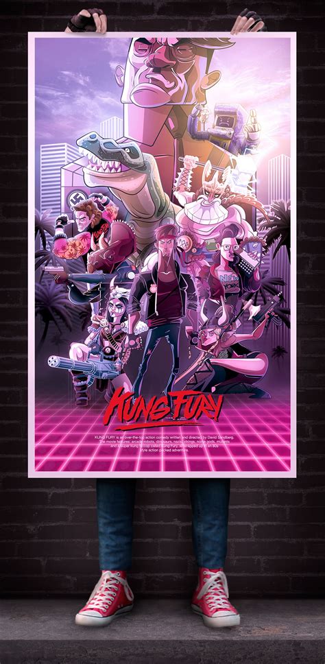 Kung Fury On Behance 80s Poster Poster Art Movie Posters Kung Fury