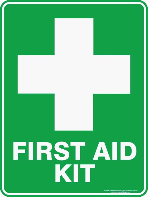 First Aid Kit With Cross Discount Safety Signs Australia