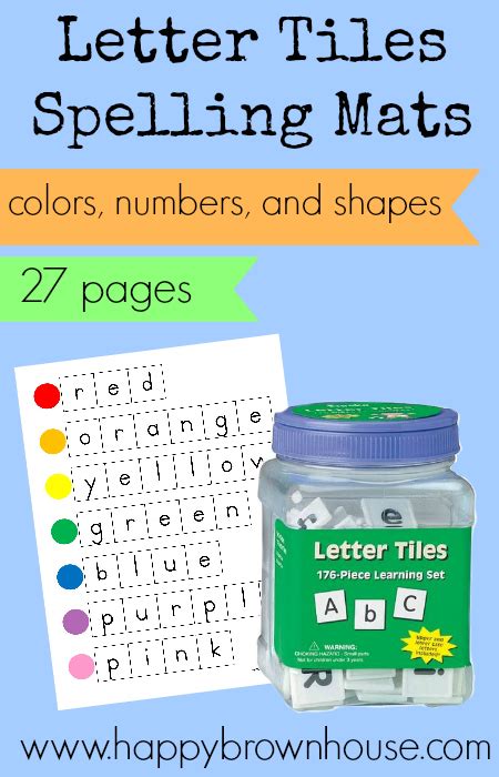 Letter Tiles Spelling Mats