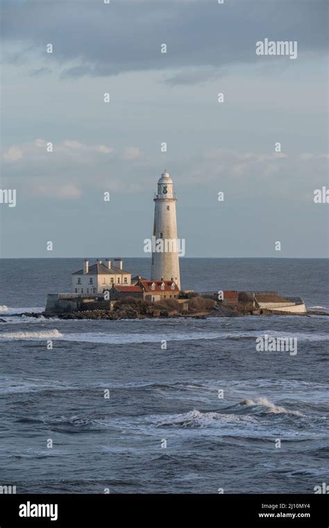 St Marys Lighthouse Whitley Bay Tyne And Wear Uk Stock Photo Alamy