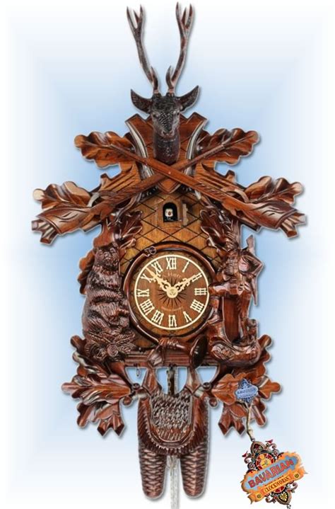 Cuckoo Clock Ah 4741 8t The Bear Hunter By Adolf Herr On Sale