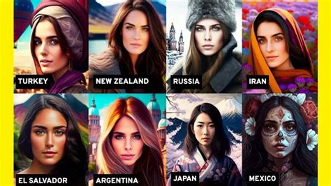 تماشا کنید تصاویر هوش مصنوعی از زنان کشورهای مختلف جهان ؛ زن ایرانی از نظر هوش مصنوعی چه ظاهری