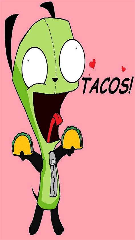 Taco Gir Invader Zim Tacos Pink Green Love Hd Phone Wallpaper Peakpx