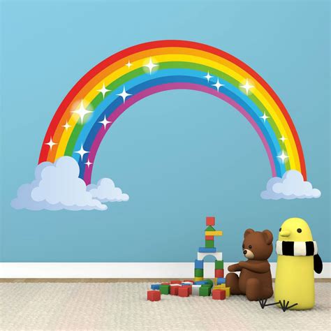 Rainbow Full Colour Wall Sticker Decal Kids Boys Girls Poster Vinyl