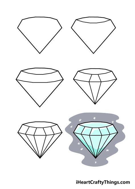 Diamond Drawing How To Draw A Diamond Step By Step