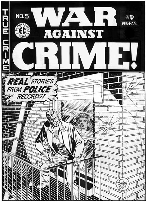 War Against Crime 5 Cover In Ken Lees Johnny Craig Comic Art Gallery Room