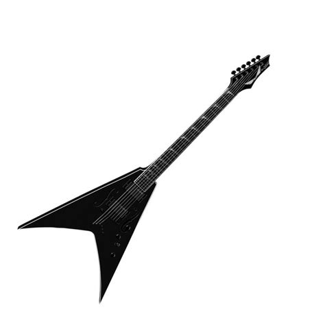 Dean V Dave Mustaine Stradivmnt Electric Guitar Classic Black At