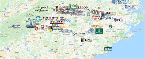 Colleges In North Carolina Map Mycollegeselection