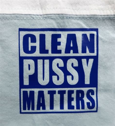 Clean Pussy Matters Novelty Mans Size Xl Shirt Blue Artwork Ebay