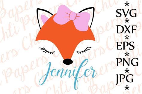 Download Fox Svg ,CUTE FOX SVG, Fox with bow Svg,ox cut files,Fox ...