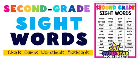Second Grade Sight Words Superstar Worksheets
